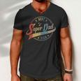 Mens Retro Best Dad Super Dad Ever Father Daddy Fathers Day Gift Men V-Neck Tshirt