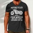 Motorcycles When Four Wheels Cage Is 461 Shirt Men V-Neck Tshirt