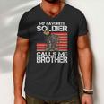 My Favorite Soldier Calls Me Brother Proud Army Bro Men V-Neck Tshirt