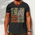 My Son Is Soldier Proud Military Dad 703 Shirt Men V-Neck Tshirt