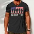 Patriotic American Flag Thank You For Men Women Kid Girl Boy Men V-Neck Tshirt