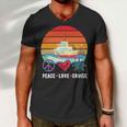 Peace Love Cruising Family Cruise Vacation Matching Gift V2 Men V-Neck Tshirt