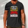 Proud Dad Of A Freakin Awesome Boxer For Boxing Dads Men V-Neck Tshirt