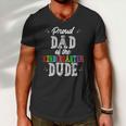 Proud Dad Of The Kindergarten Dude First Day Of School Set Men V-Neck Tshirt