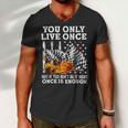 Racing You Only Live Once Men V-Neck Tshirt