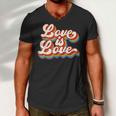 Rainbow Vintage Love Is Love Lgbt Gay Lesbian Pride Men V-Neck Tshirt