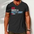 Red White And Natty-Light 4Th Of July Men V-Neck Tshirt