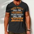 Some People Call Me Mechanic The Most Importent Papa T-Shirt Fathers Day Gift Men V-Neck Tshirt