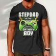 Stepdad Of The Birthday Boy Matching Family Video Game Party Men V-Neck Tshirt