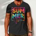 Summer Vibes Tie Dye Hello Summer Vacation Men V-Neck Tshirt