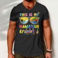 This Is My Hawaiian Luau Aloha Hawaii Beach Pineapple Men V-Neck Tshirt