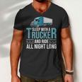 Truck Driver - Funny Big Trucking Trucker Men V-Neck Tshirt
