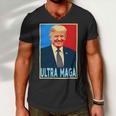 Ultra Maga President Donald Trump Gift Men V-Neck Tshirt