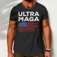 Ultra Maga Proud American Distressed Flag Patriotic Men V-Neck Tshirt