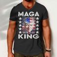 Ultra Mega King Trump Vintage American Us Flag Anti Biden Men V-Neck Tshirt