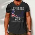 Veteran Red Fridays For Veteran Military Son Remember Everyone Deployed 98 Navy Soldier Army Military Men V-Neck Tshirt