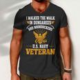 Veteran Veterans Day Us Navy Veterani Walked The Walk 174 Navy Soldier Army Military Men V-Neck Tshirt
