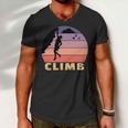 Vintage Retro Rock Climber 174 Shirt Men V-Neck Tshirt