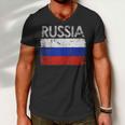 Vintage Russia Russian Flag Pride 500 Trending Shirt Men V-Neck Tshirt