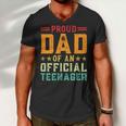 Vintage Thirteen Retro Proud Dad Of An 544 Shirt Men V-Neck Tshirt