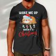 Wake Me Up When Its Christmas 819 Shirt Men V-Neck Tshirt