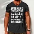 Weekend Forecast Camping With A Chance 21 Shirt Men V-Neck Tshirt