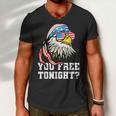 You Free Tonight Funny Bald Eagle American Flag 4Th Of July Men V-Neck Tshirt