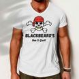 Blackbeards Bar Grill Men V-Neck Tshirt