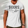 Books And Coffee Books Lover Tee Coffee Lover Gift For Books Lover Gift For Coffee Lover Gift For Women Men V-Neck Tshirt