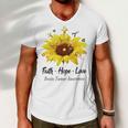 Brain Tumor Awareness Faith Hope Love Men V-Neck Tshirt