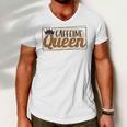 Caffeine Queen Graphic Shirt Design Men V-Neck Tshirt