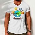 Dabbing Earth Day Men V-Neck Tshirt