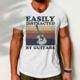 Easily Distracted By Guitars Quote For A Guitar Player Racerback Men V-Neck Tshirt