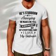 Family I Love My Husband Men V-Neck Tshirt