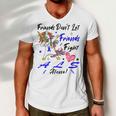 Friends Dont Let Friends Fight Als Alone Unicorn Blue Ribbon Amyotrophic Lateral Sclerosis Support Als Awareness Men V-Neck Tshirt