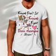 Friends Dont Let Friends Fight Brain Aneurysm Alone Unicorn Burgundy Ribbon Brain Aneurysm Bpd Brain Aneurysm Men V-Neck Tshirt