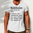 Funny Askhole Definition Dictionary Word Gag Sarcastic V3 Men V-Neck Tshirt