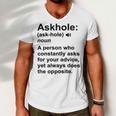 Funny Askhole Definition Dictionary Word Gag Sarcastic V4 Men V-Neck Tshirt