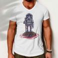 Funny Astronaut Monkey V3 Men V-Neck Tshirt