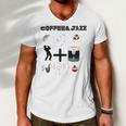 Funny Coolgiftcute Coffee Jazz Jazzmusiccoffeejazz Loverjazz Musicnashvillevintageguitar Men V-Neck Tshirt