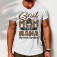 God Gifted Me Two Titles Mom And Nana Leopard Men V-Neck Tshirt