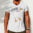 Goose With Knife Sticker Goose Sticker Funny Quotes Funny Animal Stickerspeace Was Never An Option Men V-Neck Tshirt