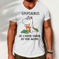 Gpop Grandpa Gift Gpopsaurus Like A Normal Grandpa But More Awesome Men V-Neck Tshirt