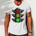 Green Traffic Light Signal Stop Caution Go Men V-Neck Tshirt
