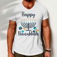 Happy Hanukkah Chanukah Pajama 893 Shirt Men V-Neck Tshirt