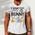 I Love Some Bunny With Autism Men V-Neck Tshirt