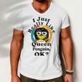 I Really Like Queen Penguin Ok Men V-Neck Tshirt