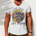 Live Fast Eat Trash 789 Shirt Men V-Neck Tshirt