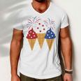 Memorial Day 4Th Of July Holiday Patriotic Ice Cream Men V-Neck Tshirt