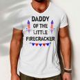 Mens Mens 4Th Of July Dad Daddy Of The Little Firecracker Gifts Men V-Neck Tshirt